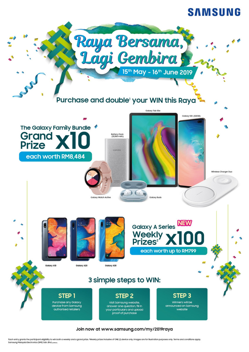 Samsung Raya Bersama Lagi Gembira campaign has up to RM332,400 in prizes up for grabs! 3