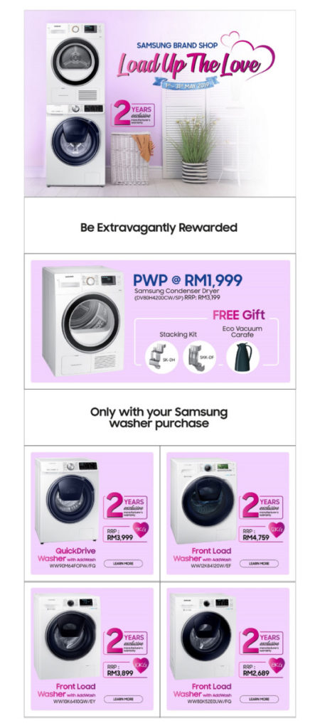 Samsung wants you to Load Up The Love with washing machine promos aplenty 1