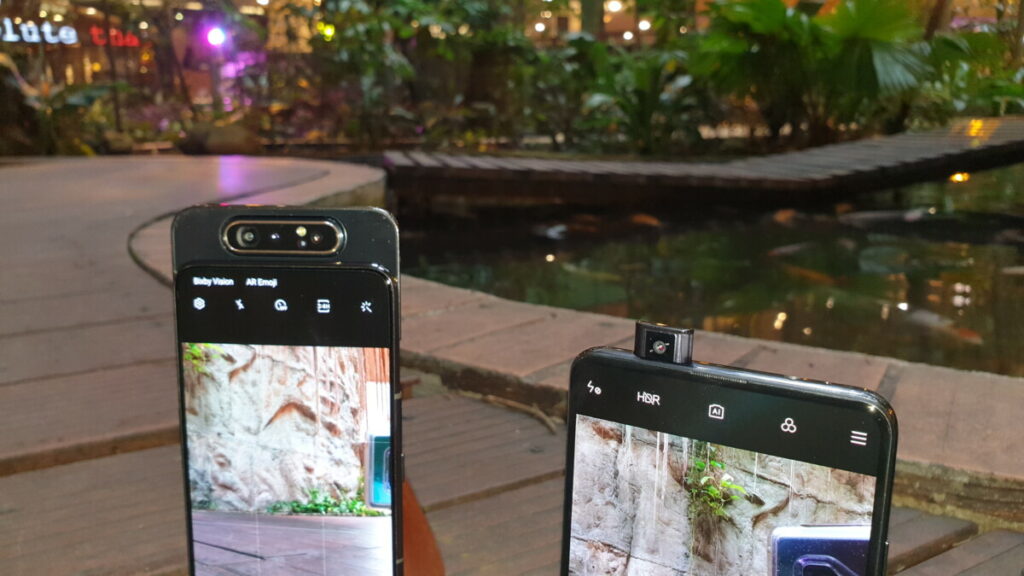 Mi 9T and Galaxy A80 cameras