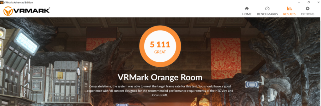 Alienware M17 orange room VR