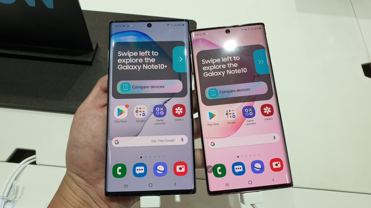 galaxy Note 10 and note 10 plus displays