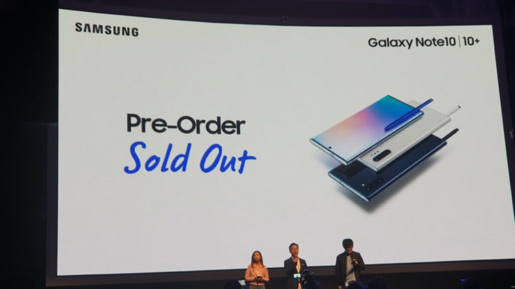 Galaxy Note 10 sold out