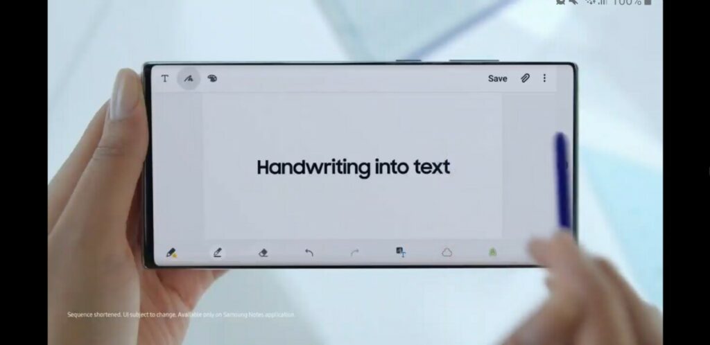 Note10 handwriting to text