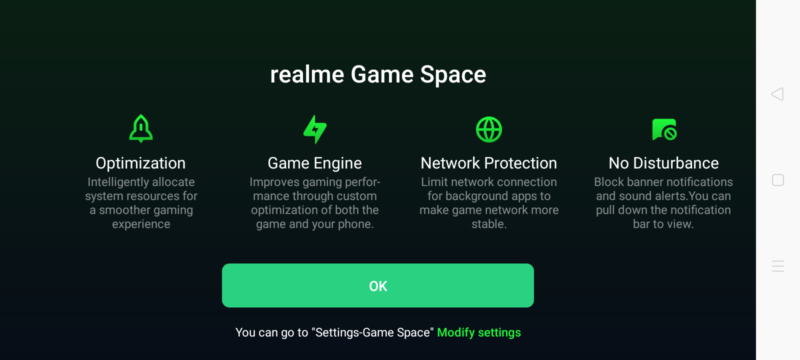 realme 5 game space