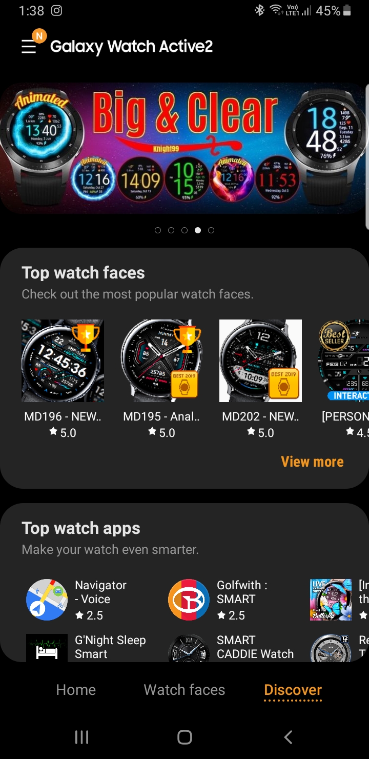 Watch Active2 faces