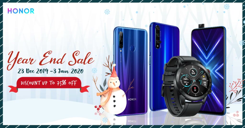 HONOR 20 going for just RM1,199 and more in crazy year end sale 2