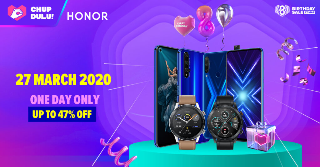 HONOR phones and gear up to 47% off on Lazada flash sales this 26th March 4