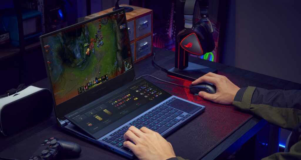 ROG Zephyrus Duo 15 ups your game with a secondary 14.1-inch 4K touchscreen display 1
