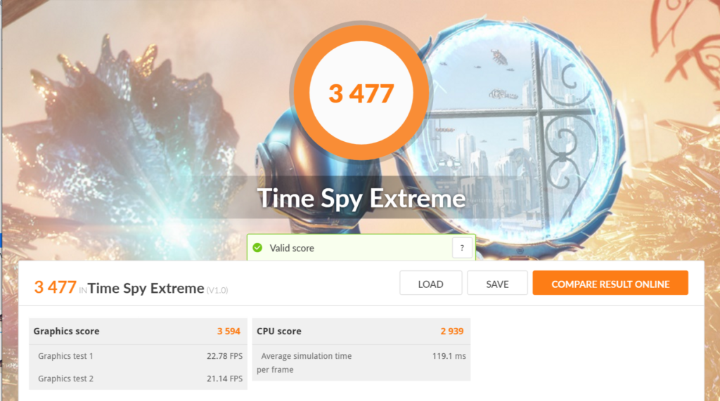 Illegear Onyx Pro time spy extreme 3dmark