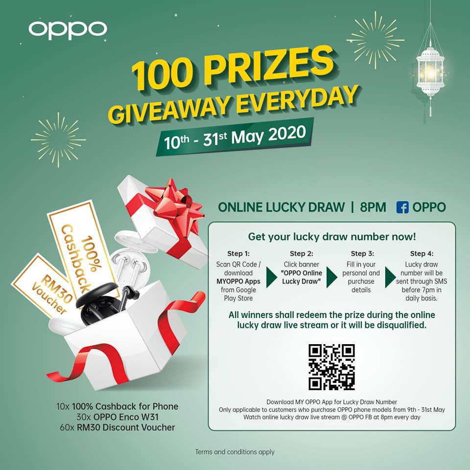 OPPO Reno free prizes