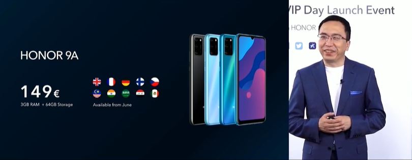 honor 9a price announcement