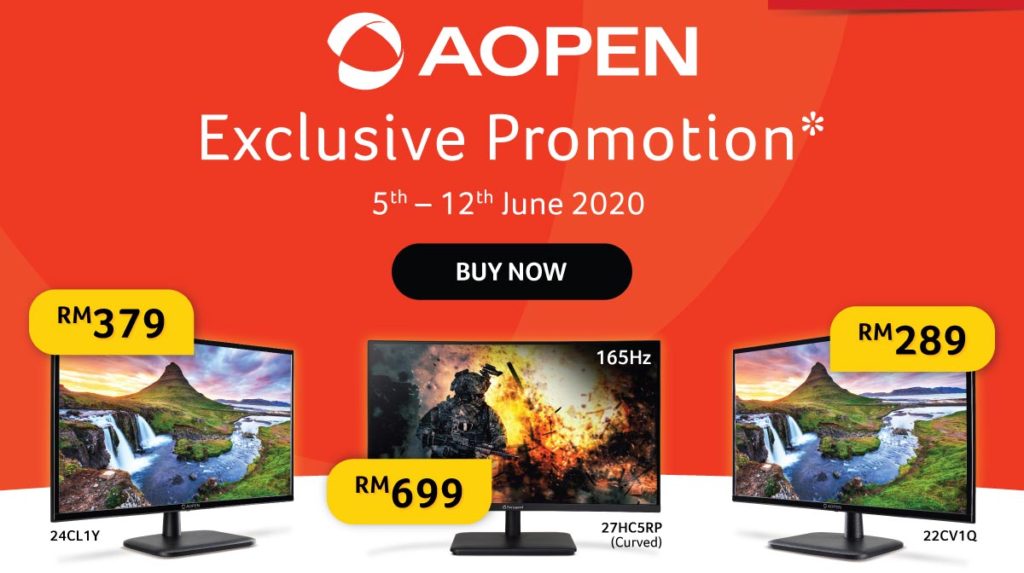 Acer AOPen monitors offer a bigger picture for less with a 27-inch 165Hz curved display going for just RM699 4