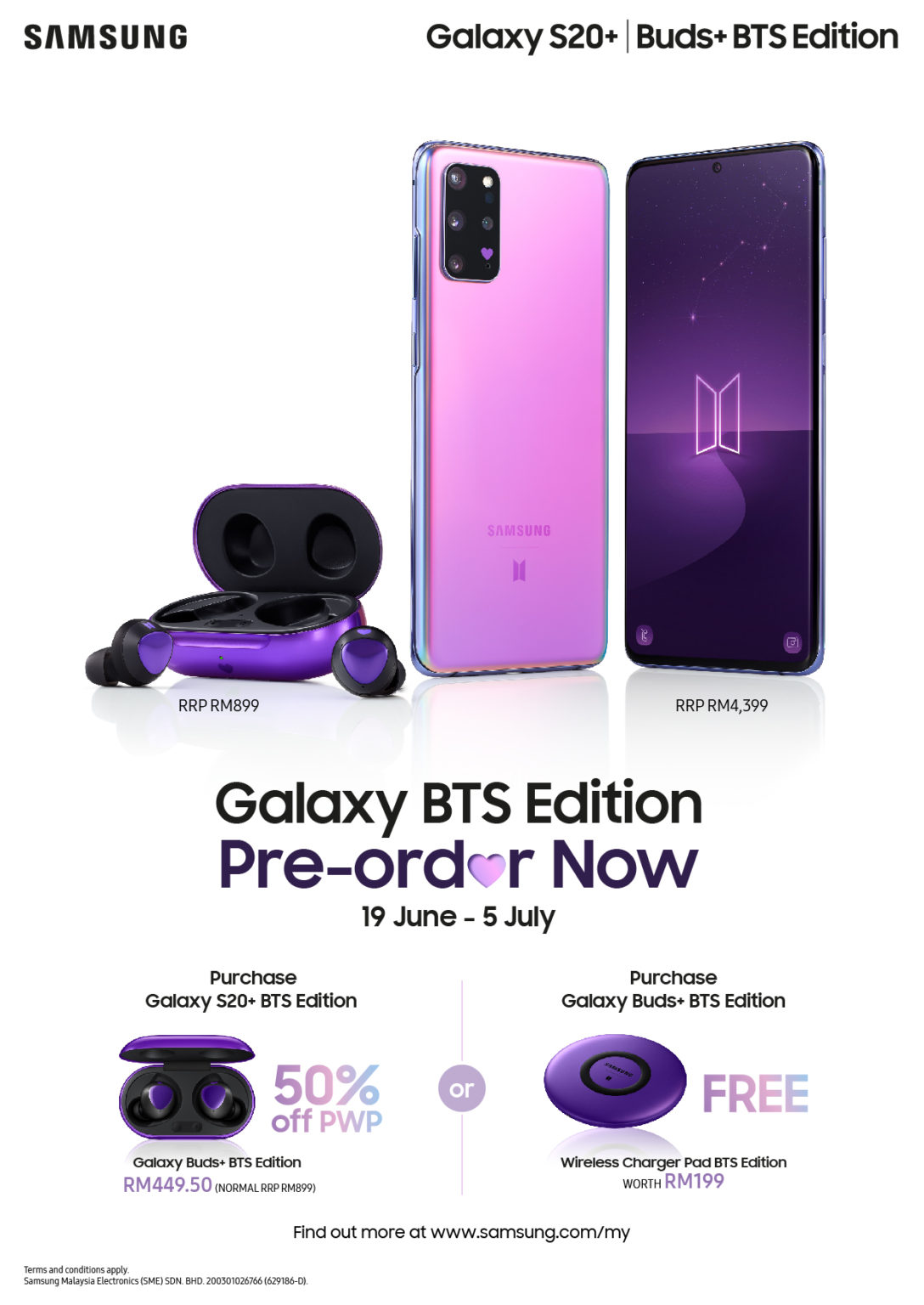 samsung galaxy buds plus bts edition