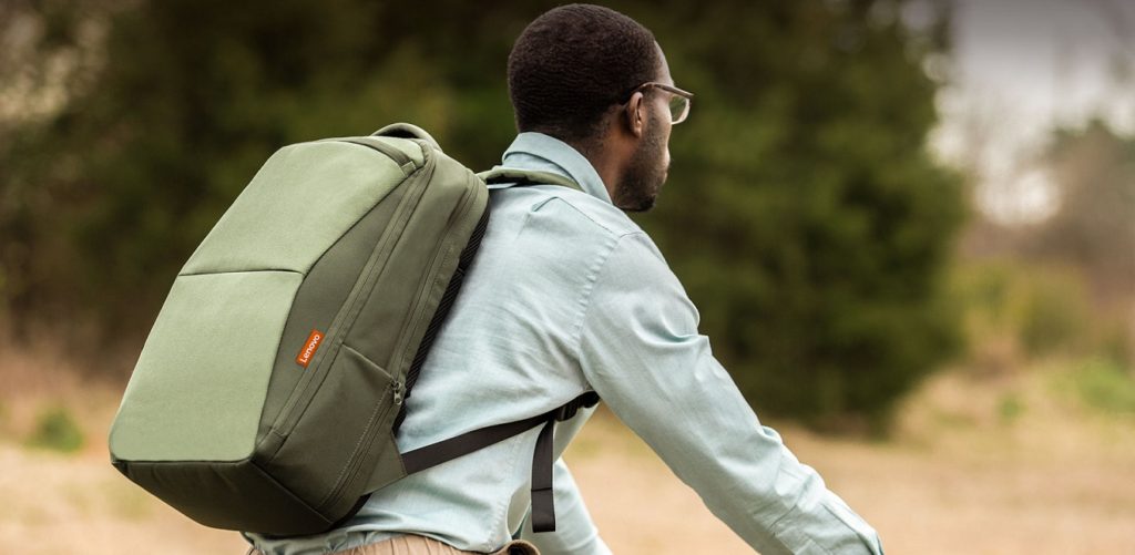 This stylish urban Lenovo Eco Pro backpack is made from 34 recycled plastic bottles 3