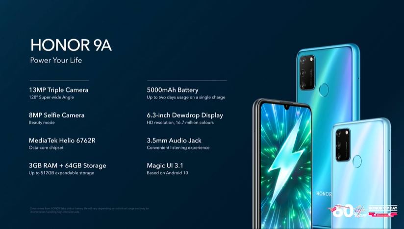 honor 9A price