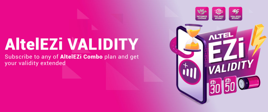 Altel offers 365 days validity and a generous 30% reload bonus too! 9