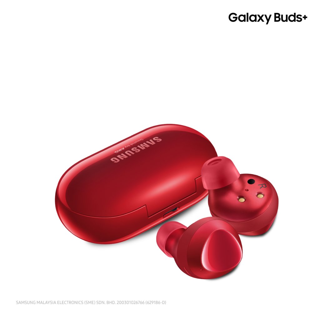 Galaxy Buds+ bright red