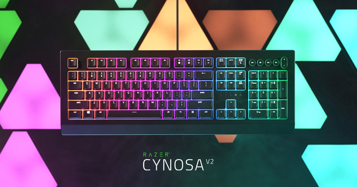 Razer Cynosa V2 Gaming Keyboard With Individually Backlit Keys Lights 4326