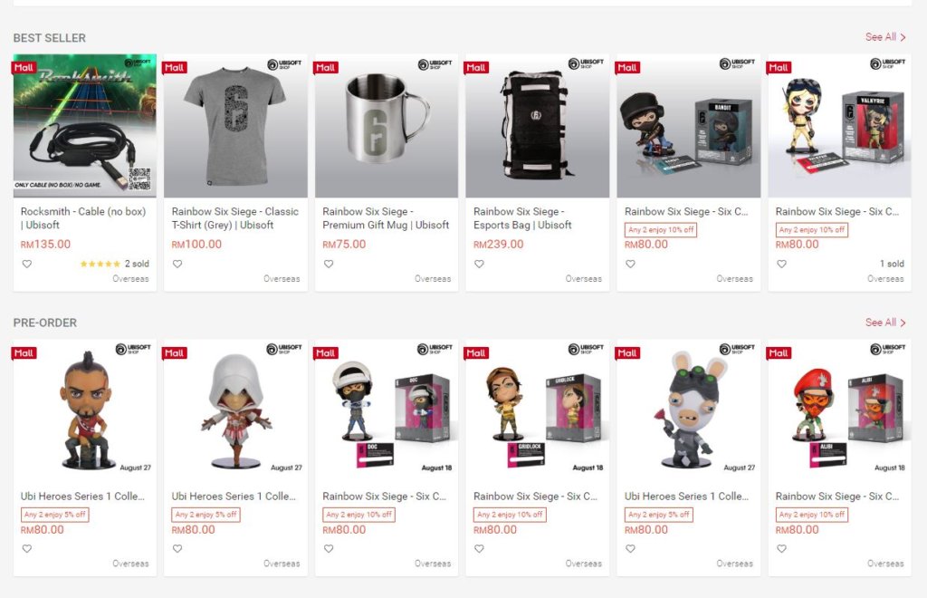 Ubisoft Shopee merch store launches in Malaysia with 20% discounts for a limited time 2