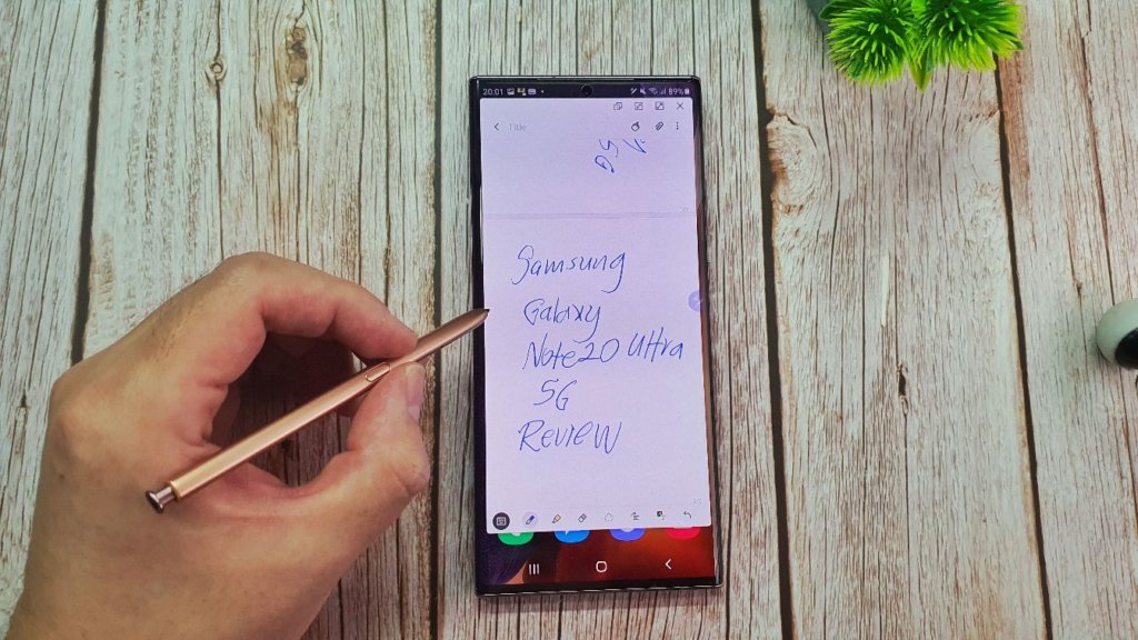 Galaxy Note20 Ultra 5G S Pen handwriting