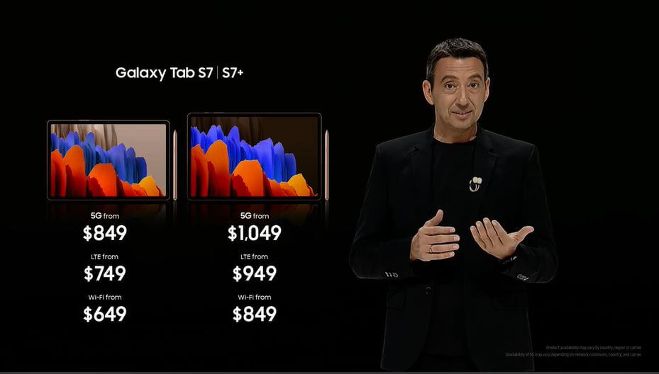 Galaxy Tab S7 price