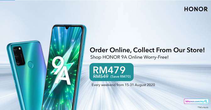 HONOR 9A with triple cameras is yours for RM479 on weekends 1