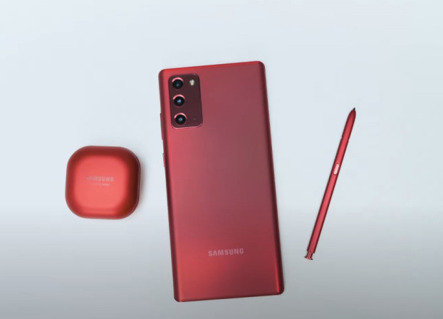 Galaxy Note 20 mystic red shared