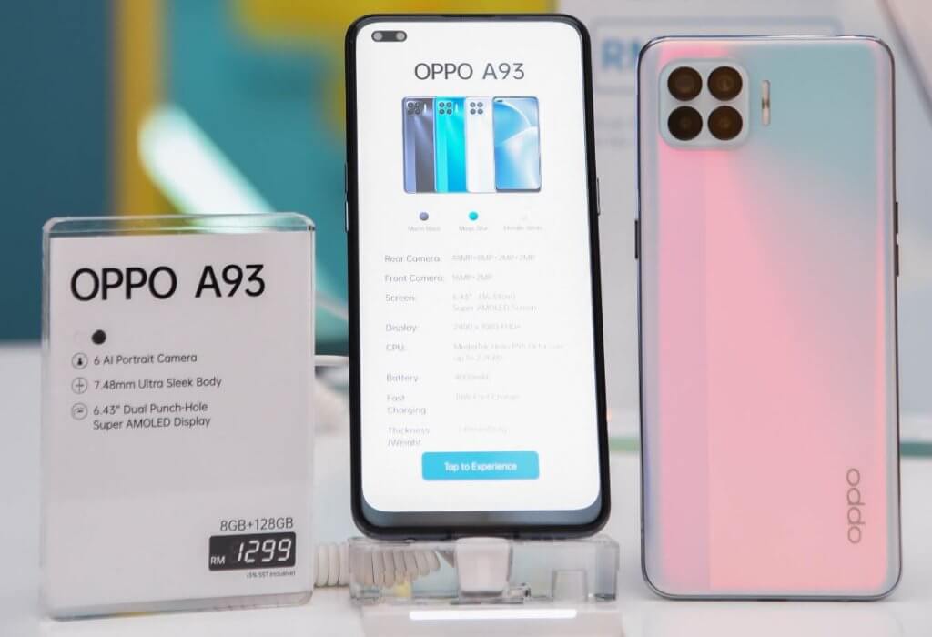 OPPO A93 close up