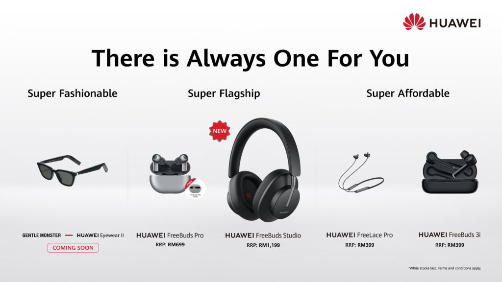 Huawei FreeBuds Studio range