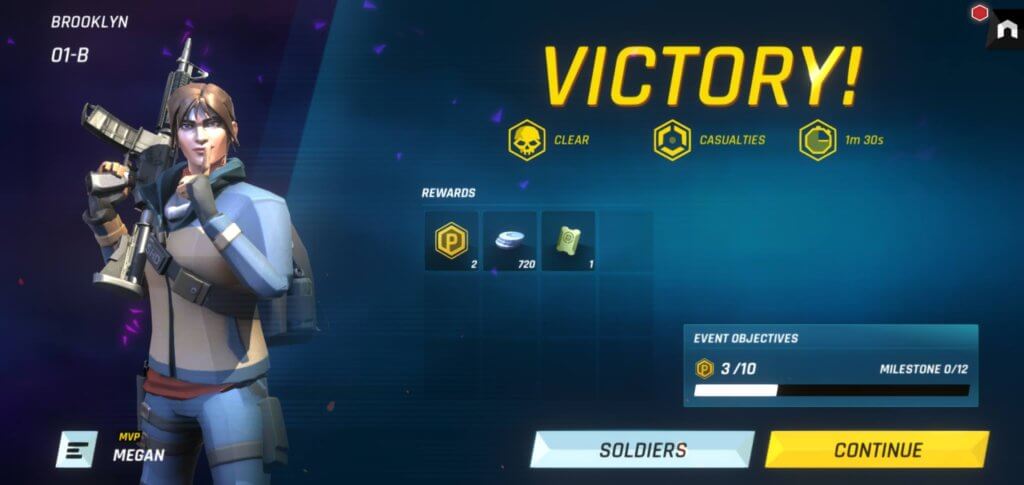 Tom Clancy’s Elite Squad victory screen