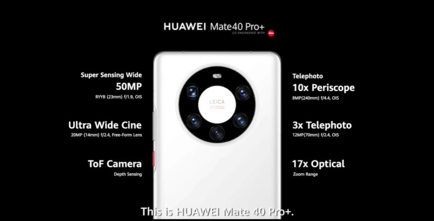 Huawei Mate 40 rear cameras