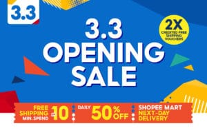 Shopee 3.3 Supermarket Sale now has fast next-day delivery 3