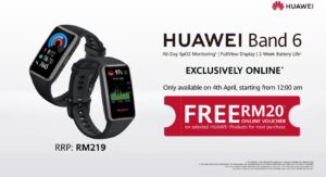 Huawei Band 6 fitness band arriving as online exclusive on 4th April for RM219 3