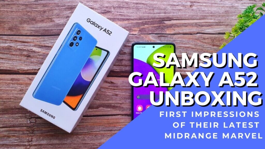 samsung galaxy a52 unboxing cover