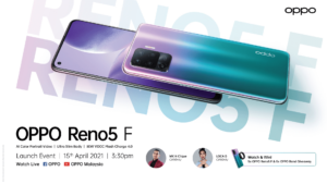 OPPO will be launching their Reno5 F in Malaysia on 15th April 7