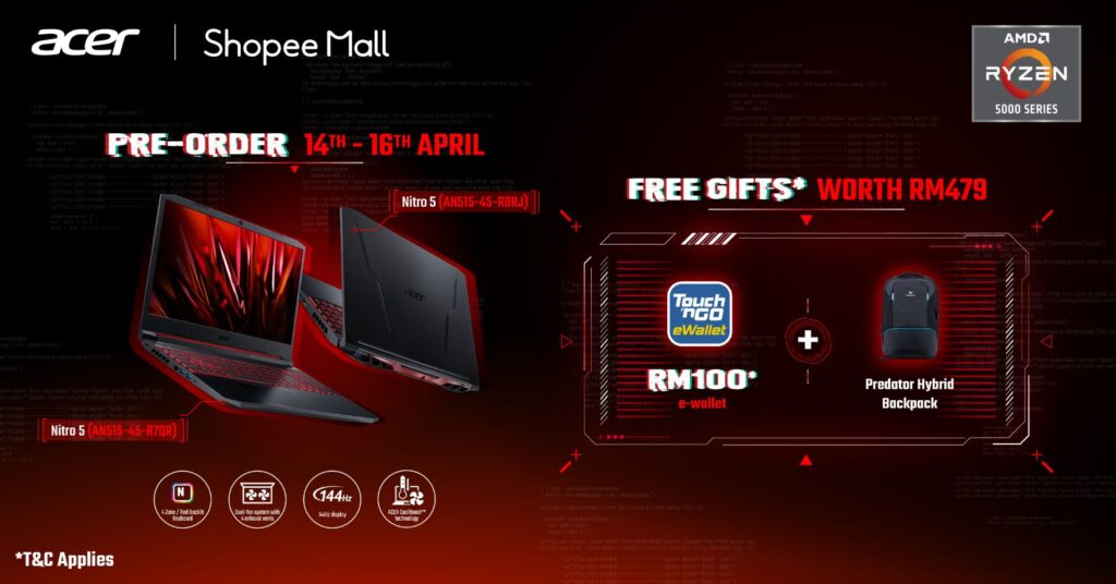 acer nitro 5 wave 1 14th to 16th April