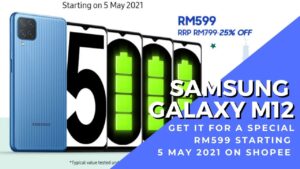 Samsung Galaxy M12 costs a special RM599 on Shopee 5 5 Incredible Raya Promotion 6