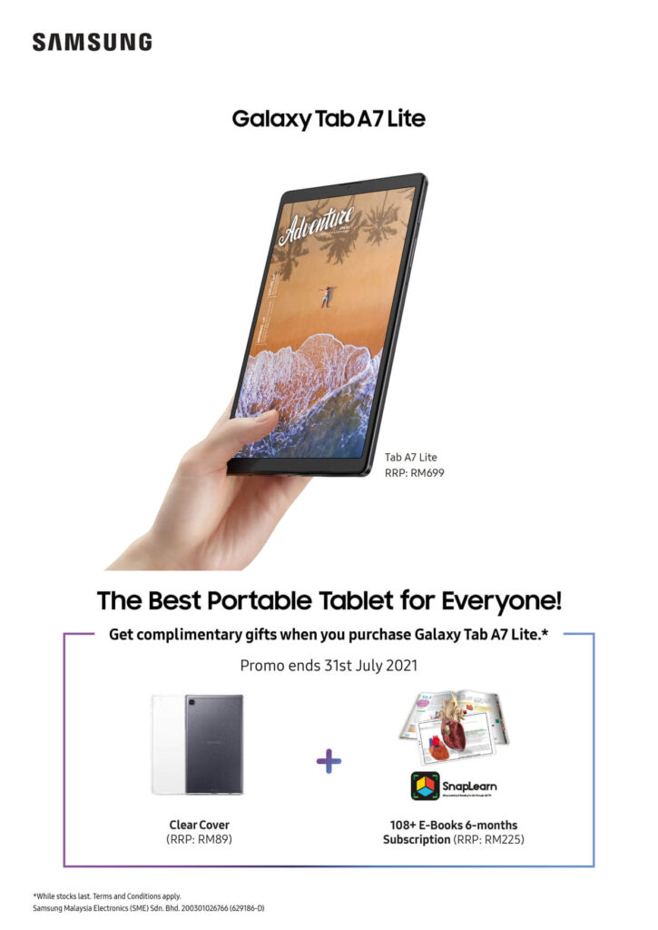 Samsung Galaxy Tab A7 Lite promo