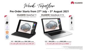 HUAWEI powerhouse tablet and PC duo - MateBook D15 & MatePad 11 preorder details in Malaysia revealed 8