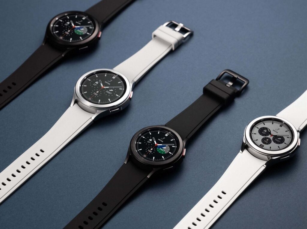 Galaxy Watch4 and watch4 classic in black and silver