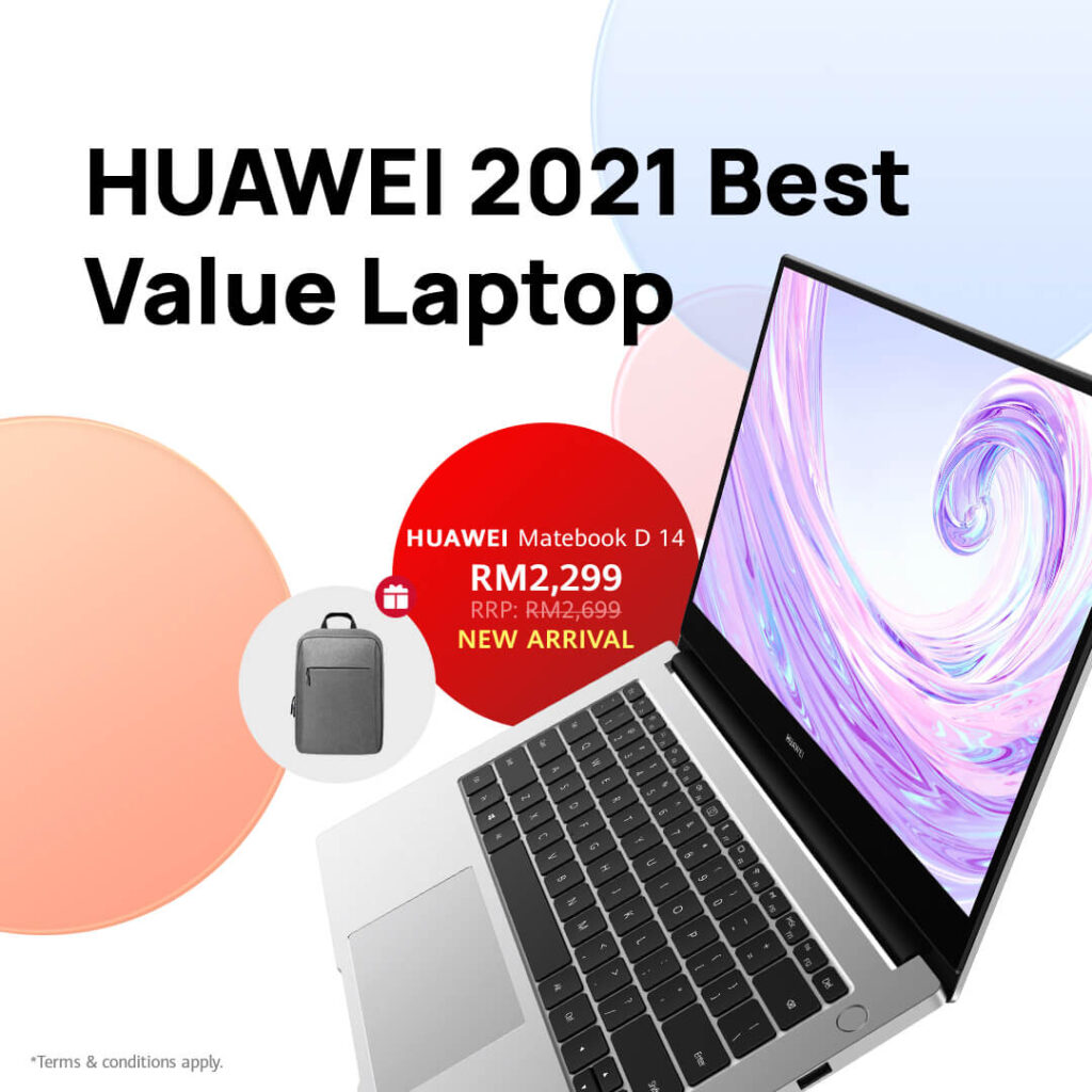 Huawei September Fiesta  Deal #7 Huawei MateBook D14 i3 (for RM2,299) and MateBook 13 i7