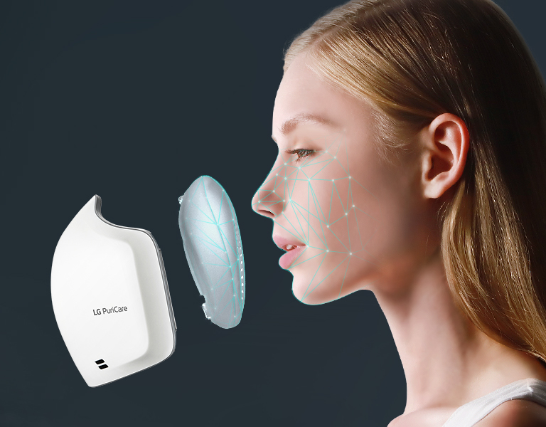 LG PuriCare wearable air purifier side view