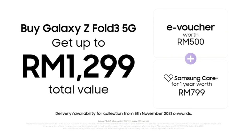 Samsung Galaxy Z Fold3 5G and Flip3 5G fold3 promo