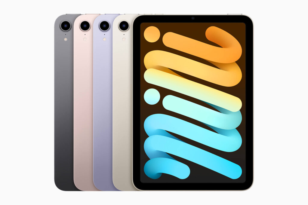 Apple iPad mini front colours