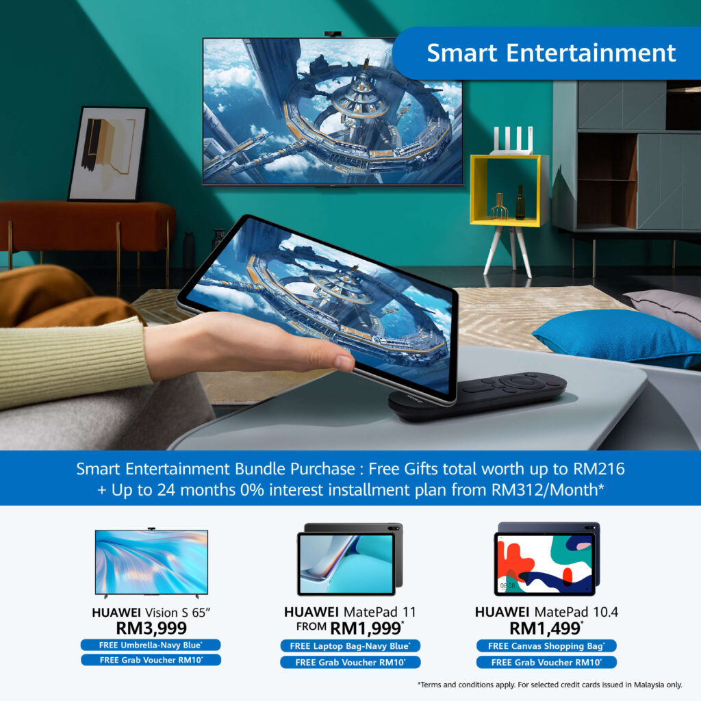 Get up to RM400 in awesome discounts on Huawei PCs and more in Malaysia Day Campaign smart entertaainment bundle