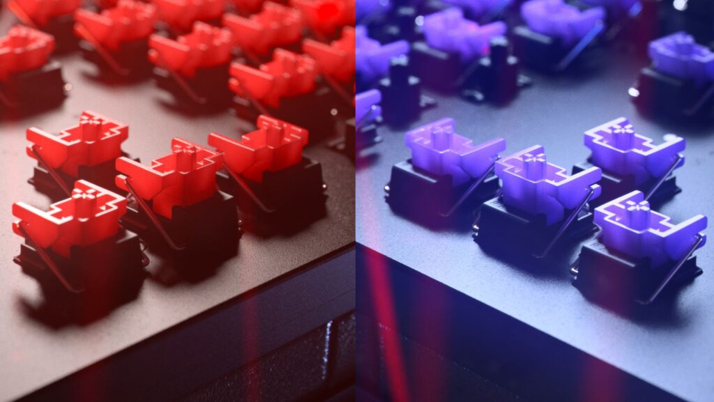 Razer Huntsman V2 Keyboard purple or red switches