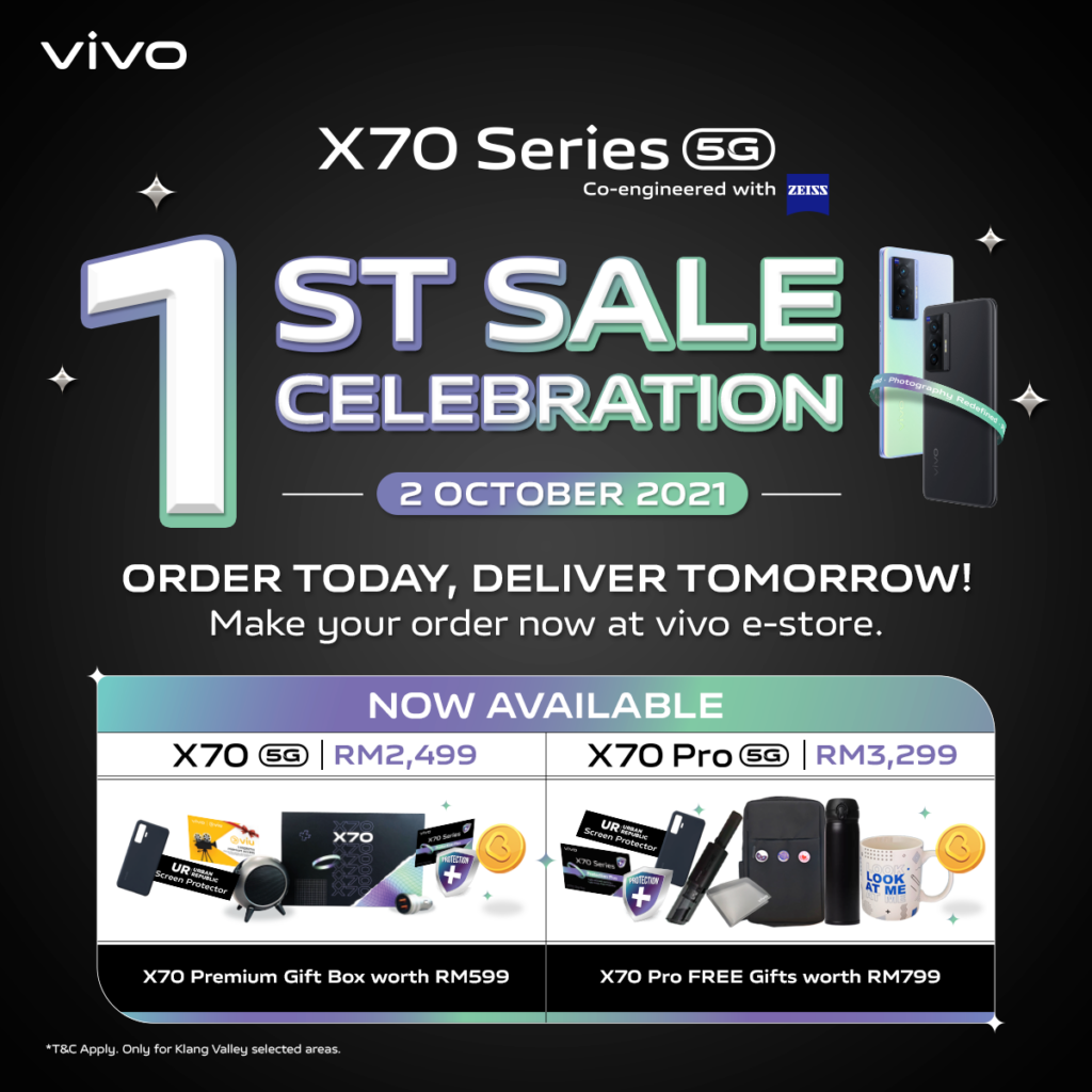 vivo X70 First Sale Celebration free gifts