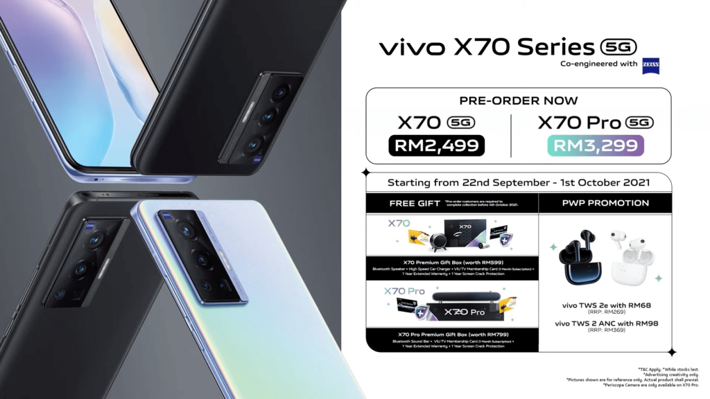 vivo X70 series preorder