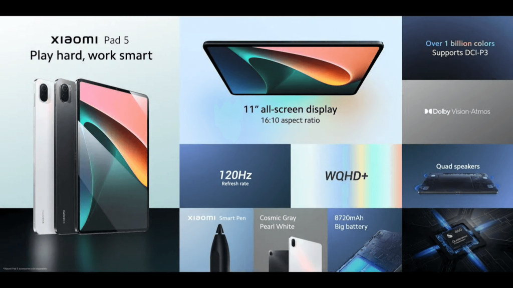 Xiaomi Pad 5 tablet specs