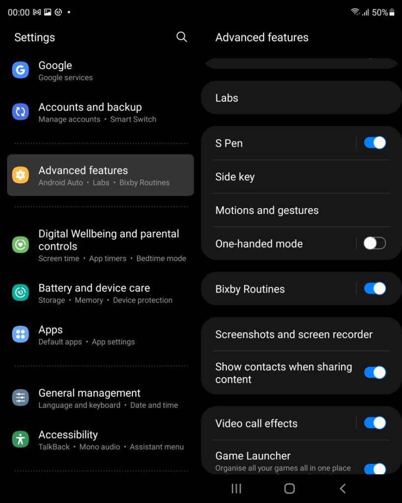 Galaxy Z Fold3 Tips Side Key assign Step 1